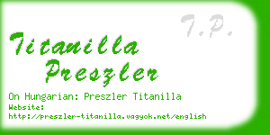 titanilla preszler business card